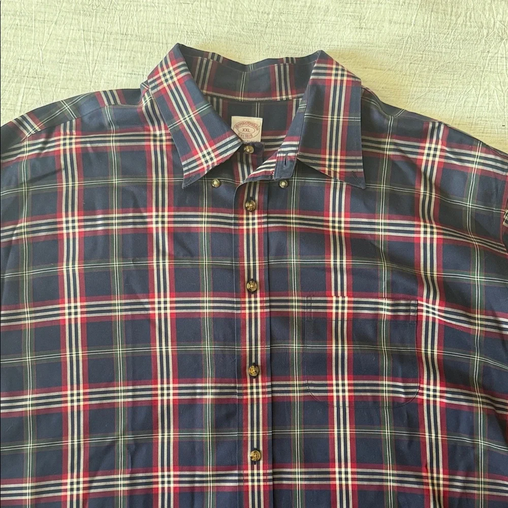 Brooks Brothers Blue and Red Checkered Shirt